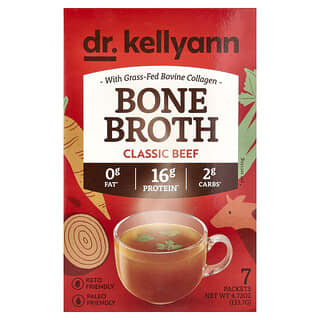Dr. Kellyann, Bone Broth, Classic Beef, 7 Packets, 0.67 oz (19.1 g) Each