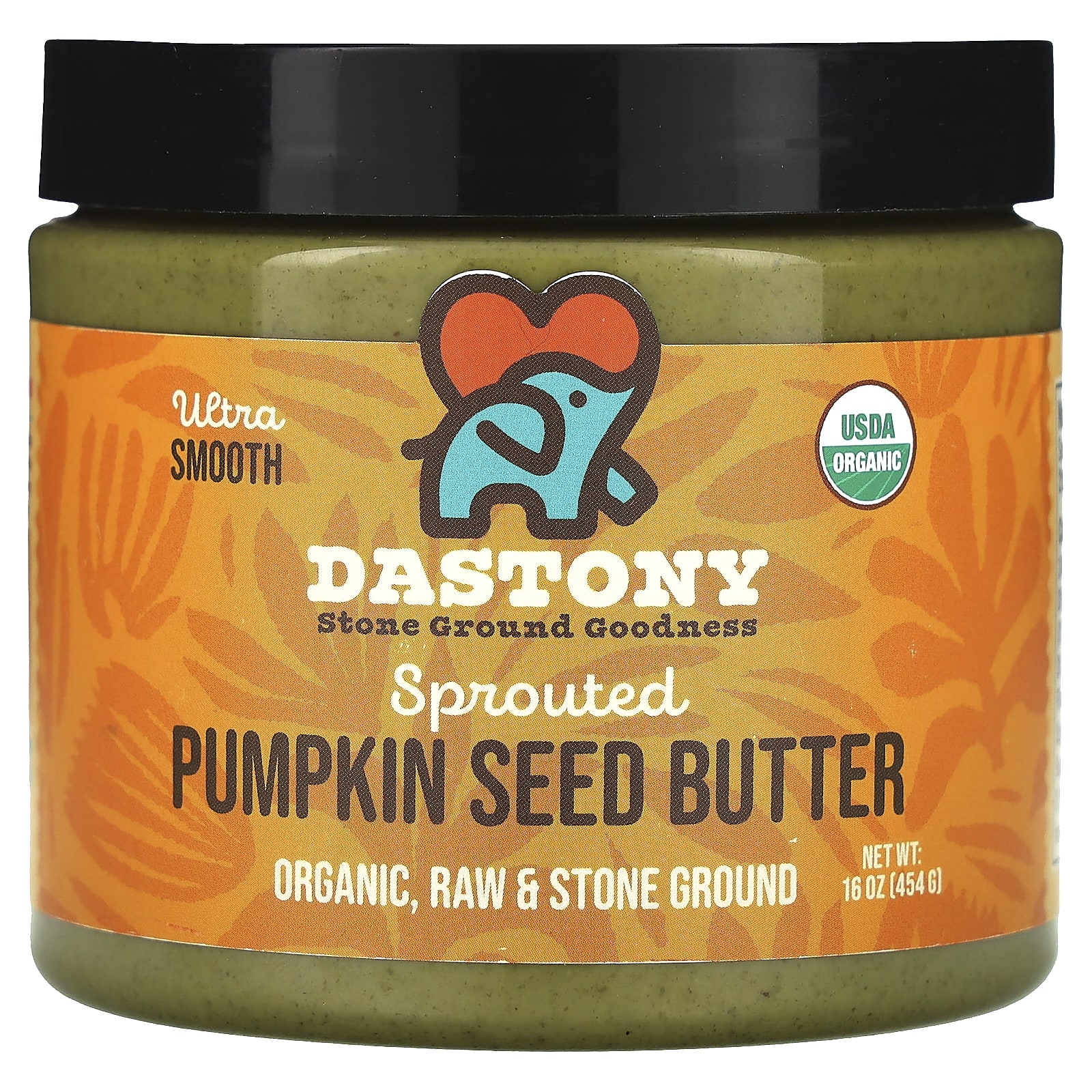 thumbnail image 2 of Dastony Organic Sprouted Pumpkin Seed Butter - Ultra Smooth, 16 Oz (454g) 2 of 5