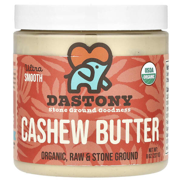 Dastony, 유기농 캐슈버터, 울트라 스무스, 227g(8oz)
