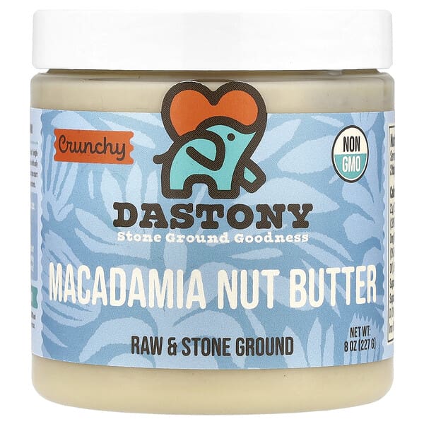 Dastony, 마카다미아 넛 버터, 크런치, 227g(8oz)