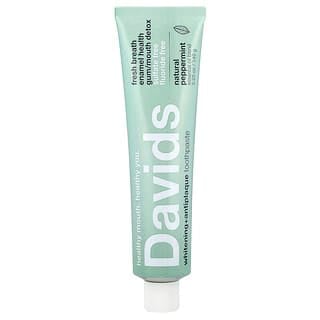 Davids, Whitening + Antiplaque Toothpaste, Natural Peppermint, 5.25 oz (149 g)