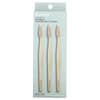 Escova de Dentes de Bambu Premium, Macia, Adulto, 3 Embalagens