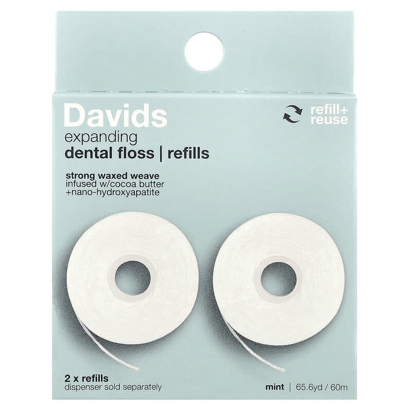 DENTAL POWDER 30g 2個セット エキスパンディング デンタルフロス、リフィル、ミント、2個、各30m