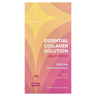 Everydaze, Solution de collagène essentiel en bâtonnets, Pêche, 3000 mg, 10 sticks, 20 g chacun