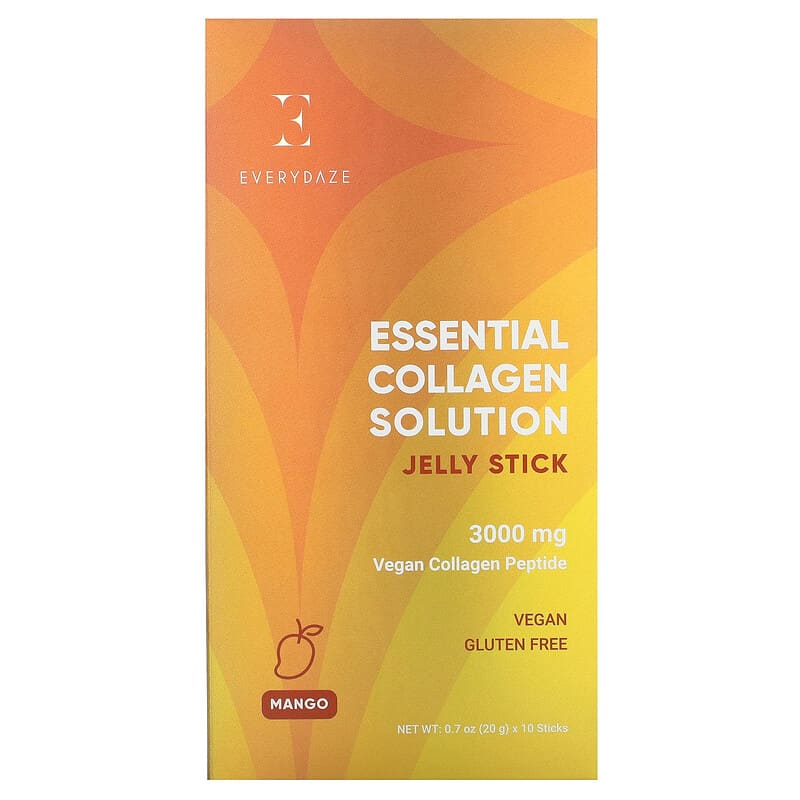 Collagène En Poudre Protego 5000 Saveur Mangue-Ananas - Boîte De 30 Sachets - Marque SALVUM - Pour La Peau, Cheveux, Ongles