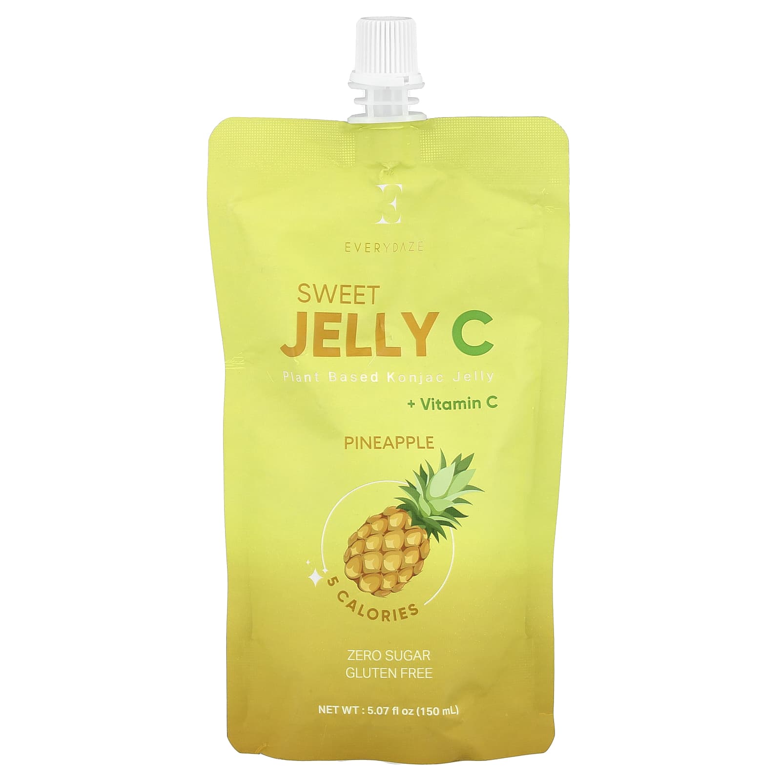 Nacollection! / onemi☆jelly Sweet Jelly C, Plant Based Konjac Jelly, Pineapple, 5.07 fl
