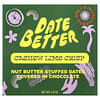 Date Better Snacks, фініки, кеш'ю, лайм, хрусткий, 2,4 унції