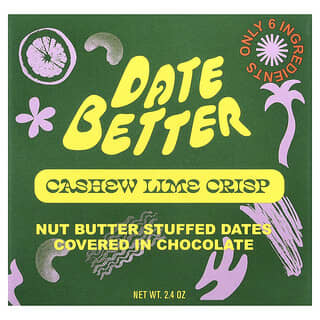 Date Better Snacks, Dates, Cashew Lime Crisp, 2.4 oz
