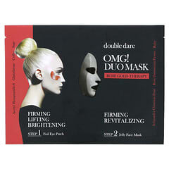 Double Dare, OMG!: ¡cielos! Duo Beauty Mask, Terapia de oro rosa, Set de 2 piezas