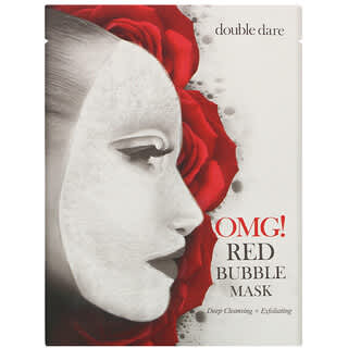 Double Dare, Máscara de Beleza Red Bubble, 1 folha, 20 g (0,71 oz)