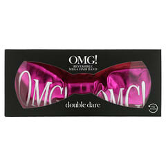 Double Dare, OMG! Reversible Mega Hair Band, Hot Pink Plush & Hot Pink Platinum, 1 Piece