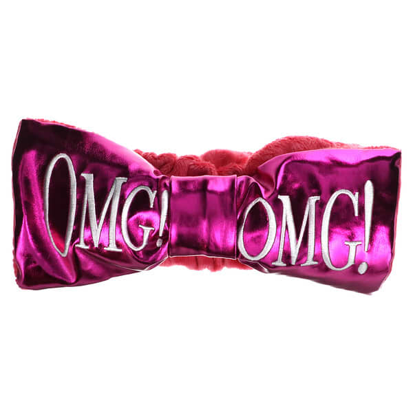 Double Dare, OMG! Двусторонняя мега-повязка для волос, ярко-розовый плюш и ярко-розовая платина, 1 шт. (Товар снят с продажи) 