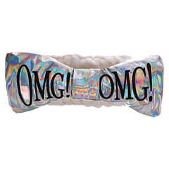 دبل دير‏, OMG! Reversible Mega Hair Band, White Plush & Rainbow Platinum, 1 Piece (المنتجات المتوقفة) 