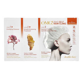 Double Dare, OMG! 3-in-1 Self Hair Clinic, For Hair Restore, 3 Step Kit