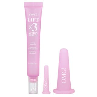 Double Dare, OMG! Lift x3 Action Serum with Facial Cupping Eye Cupping, 3-teiliges Set