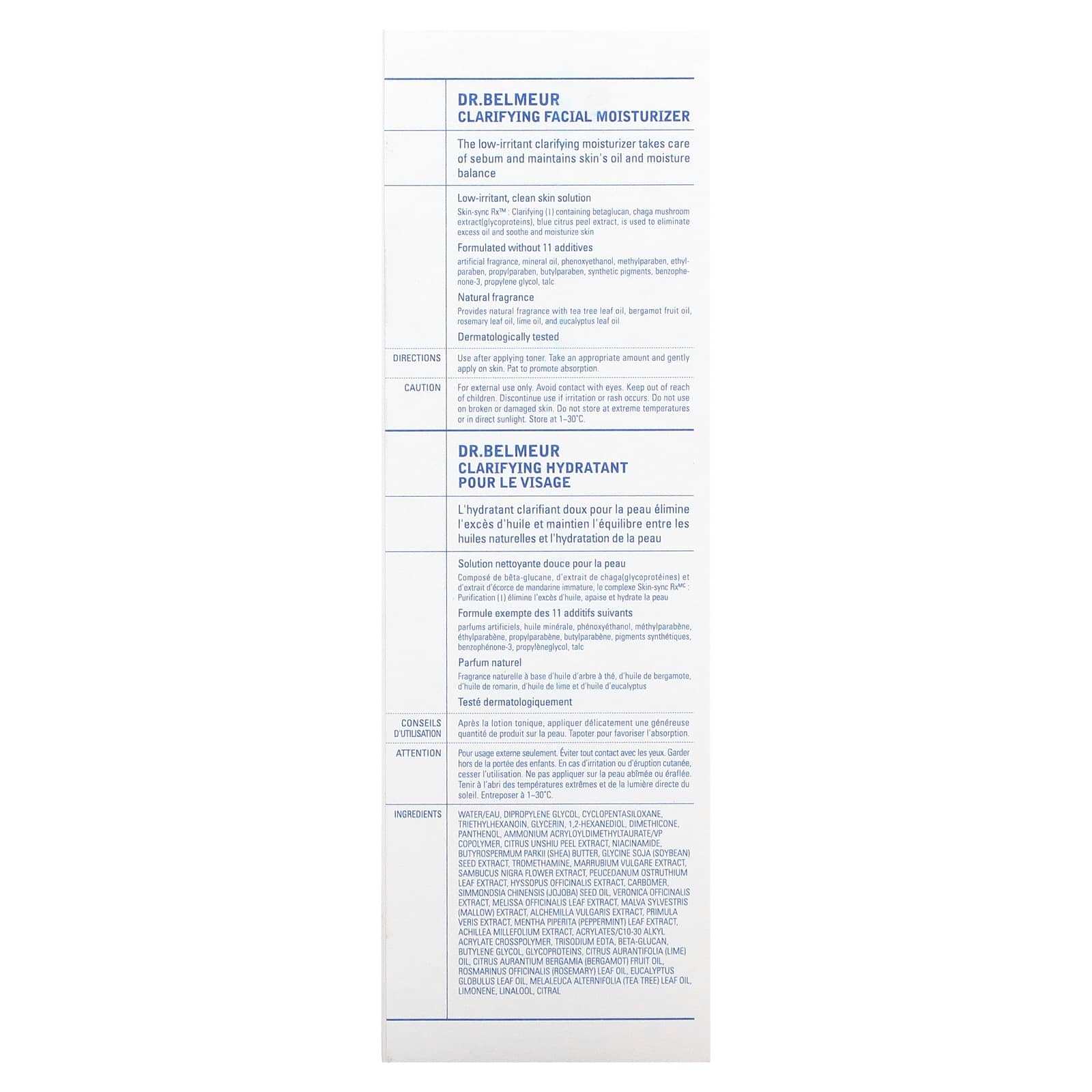 Dr. Belmeur, Clarifying, Facial Moisturizer, 4 fl oz (120 ml)