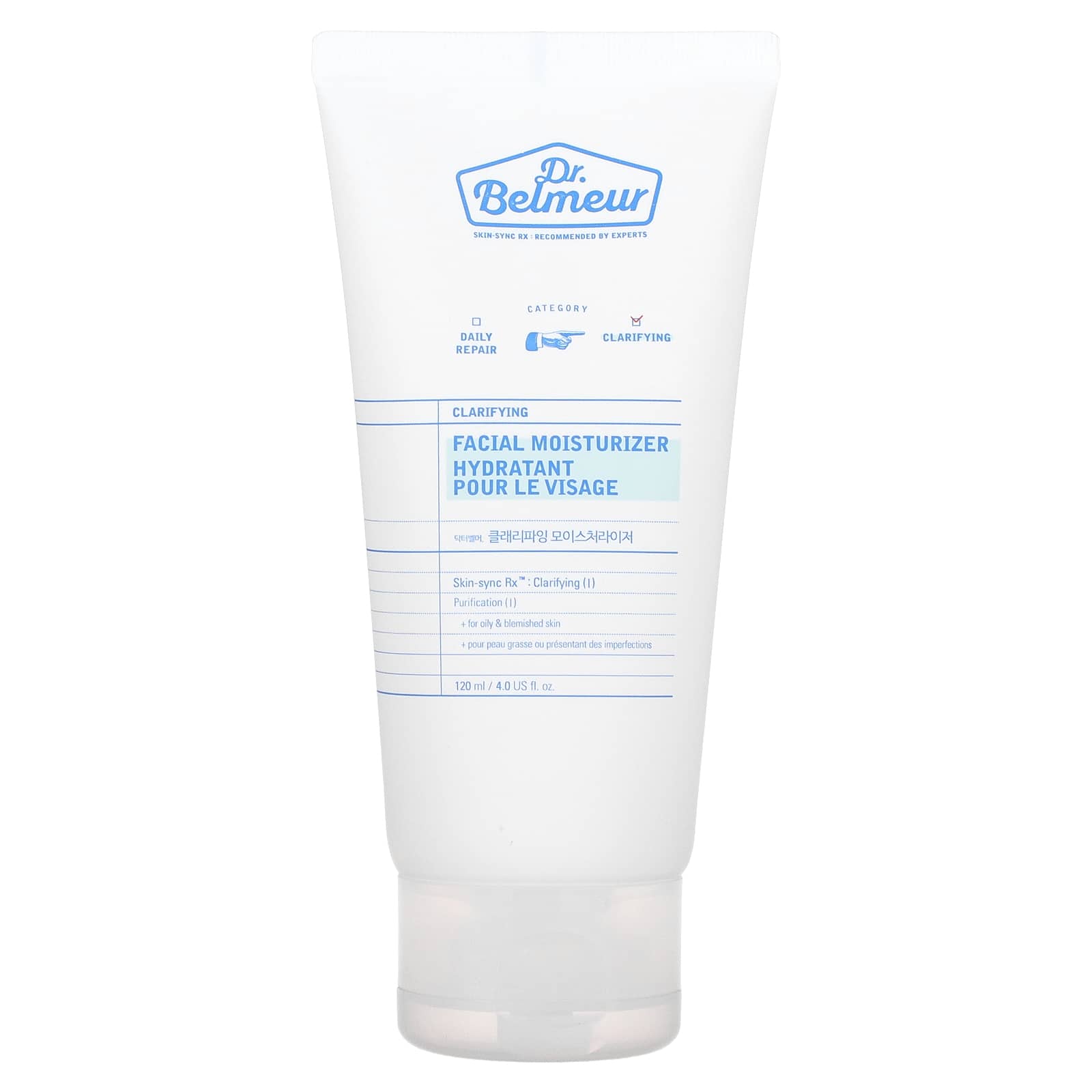 Dr. Belmeur, Clarifying, Facial Moisturizer, 4 fl oz (120 ml)