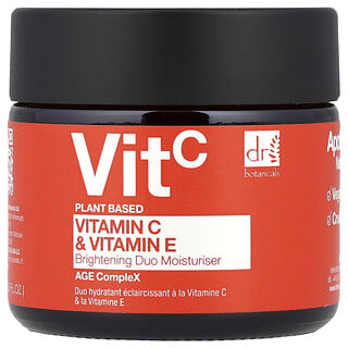 Dr. Botanicals, Vitamin C & Vitamin E, Brightening Duo Moisturizer, 2 fl oz (60 ml)