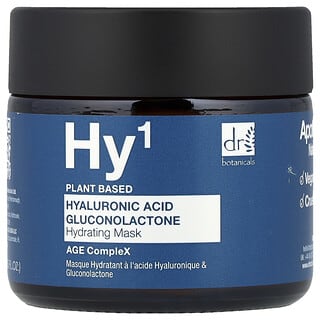 Dr. Botanicals, Ácido hialurónico, Mascarilla de belleza hidratante con gluconolactona, 60 ml (2 oz. líq.)