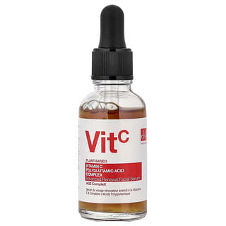 Dr. Botanicals, Complesso di acido poliglutammico con vitamina C, Siero viso per il rinnovamento avanzato, 30 ml