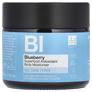 Dr. Botanicals, Superfood Antioxidant Body Moisturiser, Blueberry, 2 fl oz (60 ml)