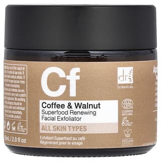 Dr. Botanicals, Superfood Renewing Facial Exfoliator, Coffee & Walnut, 2 fl oz (60 ml)