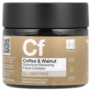 Dr. Botanicals, Coffee & Walnut Superfood Renewing Facial Exfoliator, 2 fl oz (60 ml)