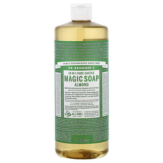Dr. Bronner's, Pure-Castile Magic Soap, 18 в 1, с ароматом миндаля, 946 мл (32 жидк. унции)