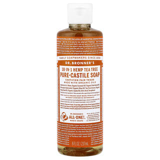Dr. Bronner's, Pure Castile Soap, 18-1 Hemp Tea Tree, 8 fl oz (237 ml)