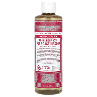 Dr. Bronner's, 18-in-1 Hanf Pure-Castile Soap, Rose, 473 ml (16 fl. oz.)