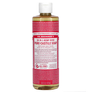 Dr. Bronner's, 18-in-1 Hemp Pure-Castile Soap, Rose, 16 fl oz (473 ml)