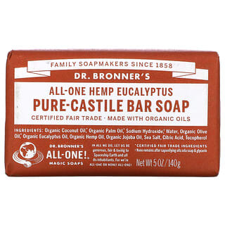 Dr. Bronner's, Pure-Castile Bar Soap, All-One Hemp, Eucalyptus, 5 oz (140 g)