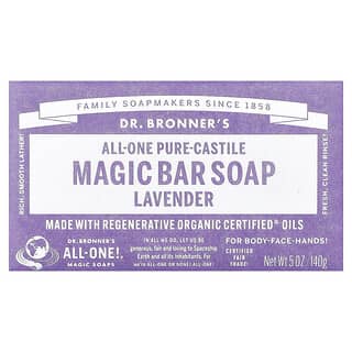 Dr. Bronner's, Pain de savon de Castille pur, All-One, Chanvre, Lavande, 140 g