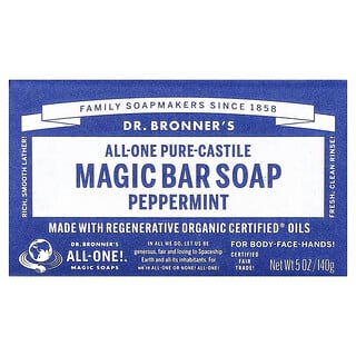 Dr. Bronner's, Pure Castile Bar Soap, All-One Hemp, Peppermint, 5 oz (140 g)