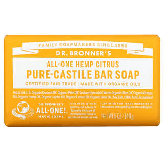 Dr. Bronner's, Pure Castile Bar Soap, All-One Hemp, Citrus, 5 oz (140 g)
