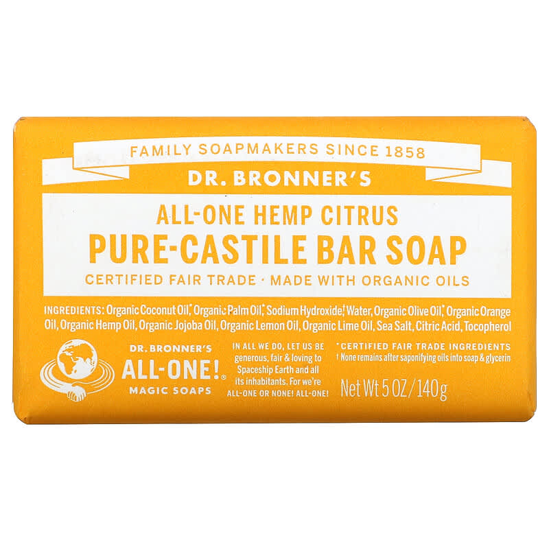 All-One Hemp Pure-Castile Bar Soap - Made with Organic Oils