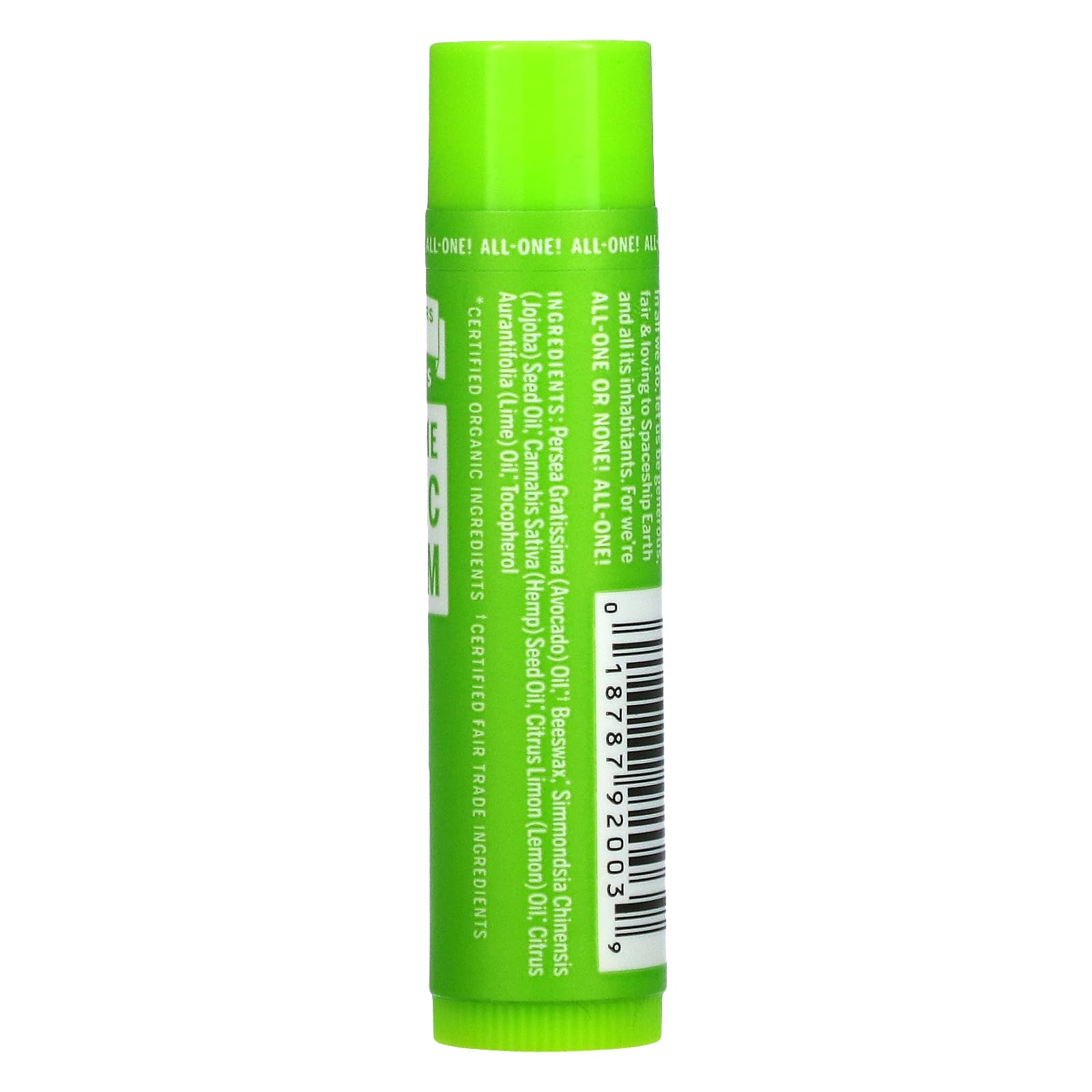 Dr. Bronner's, Organic Lip Balm, Lemon Lime, 0.15 oz (4 g)