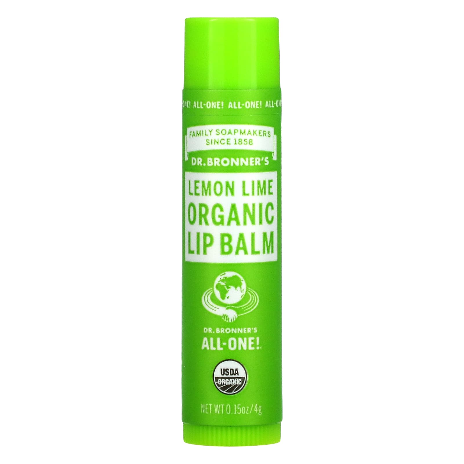 Dr. Bronner's, Organic Lip Balm, Lemon Lime, 0.15 oz (4 g)