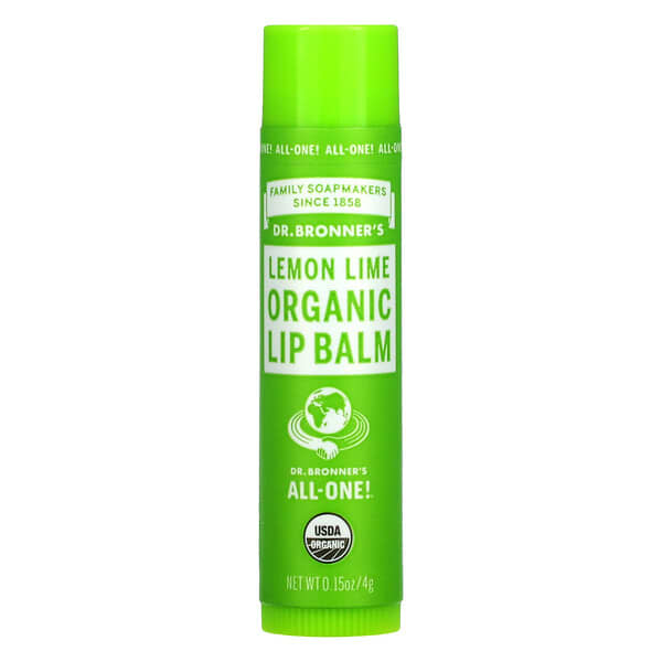 Dr. Bronner's, Organic Lip Balm, Lemon Lime, 0.15 oz (4 g)