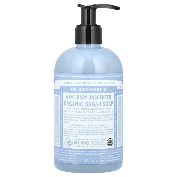 Dr. Bronner's, 4in1 Organic Sugar Soap, For Face, Body, Hands & Hair