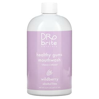 Dr. Brite, Жидкость для полоскания рта Healthy Gums, без спирта, ягоды, 473,17 мл (16 жидк. Унций)