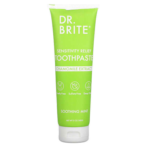 Dr. Brite, Sensitivity Relief Toothpasta, beruhigende Zahnpasta für empfindliche Zähne, wohltuende Minze, 142 g (5 oz.)