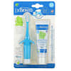 Infant to Toddler Toothbrush Set, 0-3 Years, Blue, Real Pear & Apple Flavor, 2 Piece Set