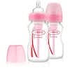 Natural Flow, Options, Wide-Neck, Special Edition, Pink, 0+ Months, 2 Pack Bottles, 9 oz (270 ml) Each