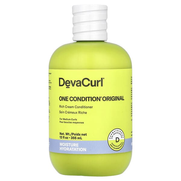 DevaCurl, One 조건® 오리지널, 리치 크림 컨디셔너, 중간 컬용, 355ml(12fl oz)