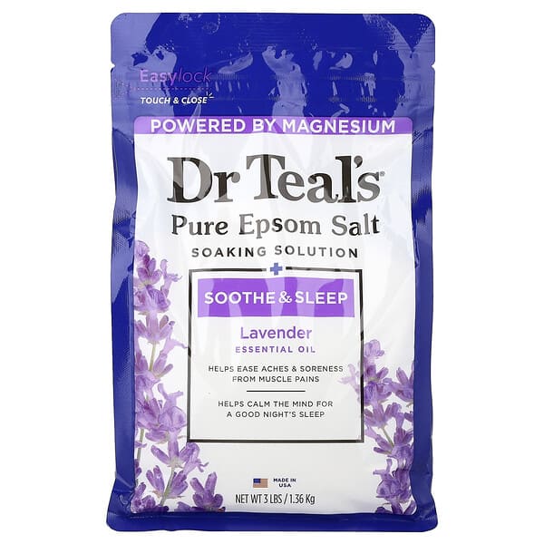 Dr. Teal's, 全瀉鹽浸泡液，薰衣花草香，3 磅（1.36 千克）