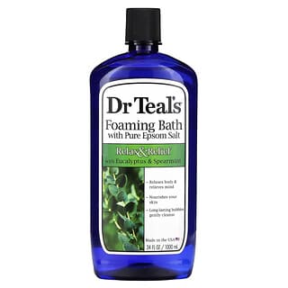 Dr. Teal's, пенка для ванны с чистой английской солью, с эвкалиптом и мятой, 1000 мл (34 жидк. унции)