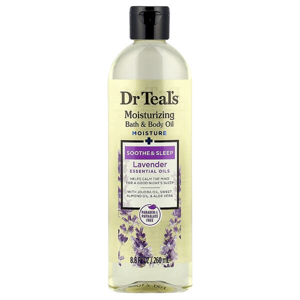 Dr. Teal's, Aceite humectante para el baño y el cuerpo, Lavanda, 260 ml (8,8 oz. líq.)