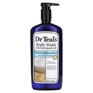 Dr. Teal's, Body Wash with Pure Epsom Salt, Body Wash mit reinem Bittersalz, Entgiftung und Energie, 710 ml (24 fl. oz.)