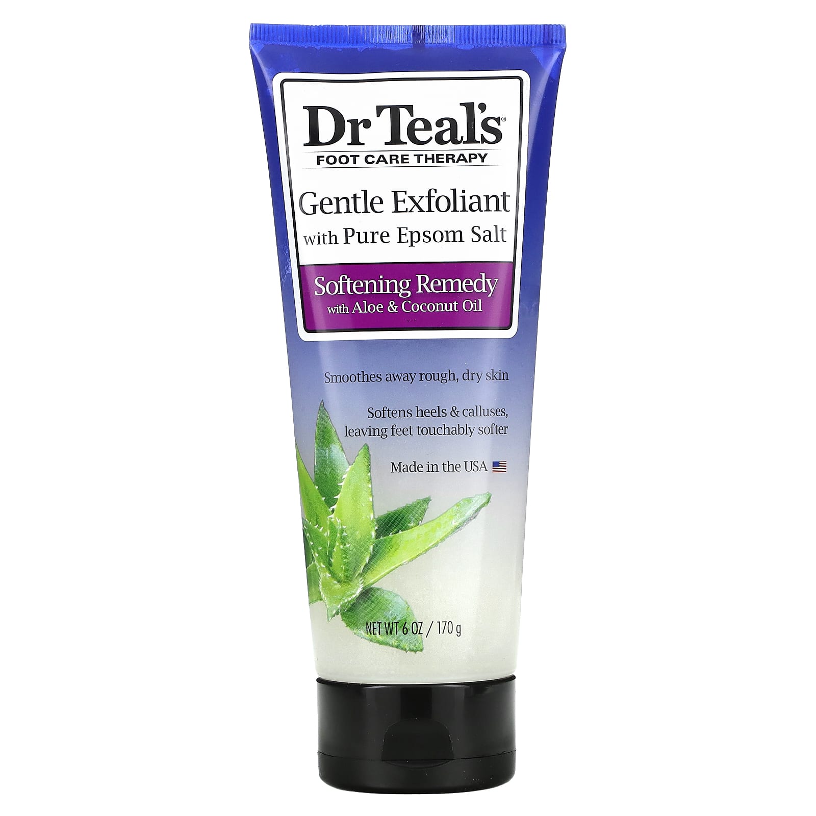 Dr. Teal's, Foot Care Therapy, Gentle Exfoliant with Pure Epsom Salt, 6